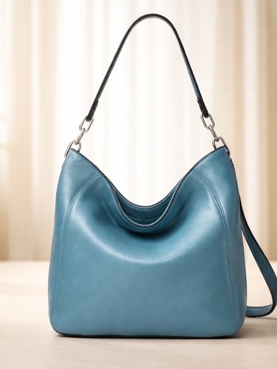 Michael Kors Handbags - Michael Kors Fulton MD Slouchy Shoulder Sky Blue Handbag